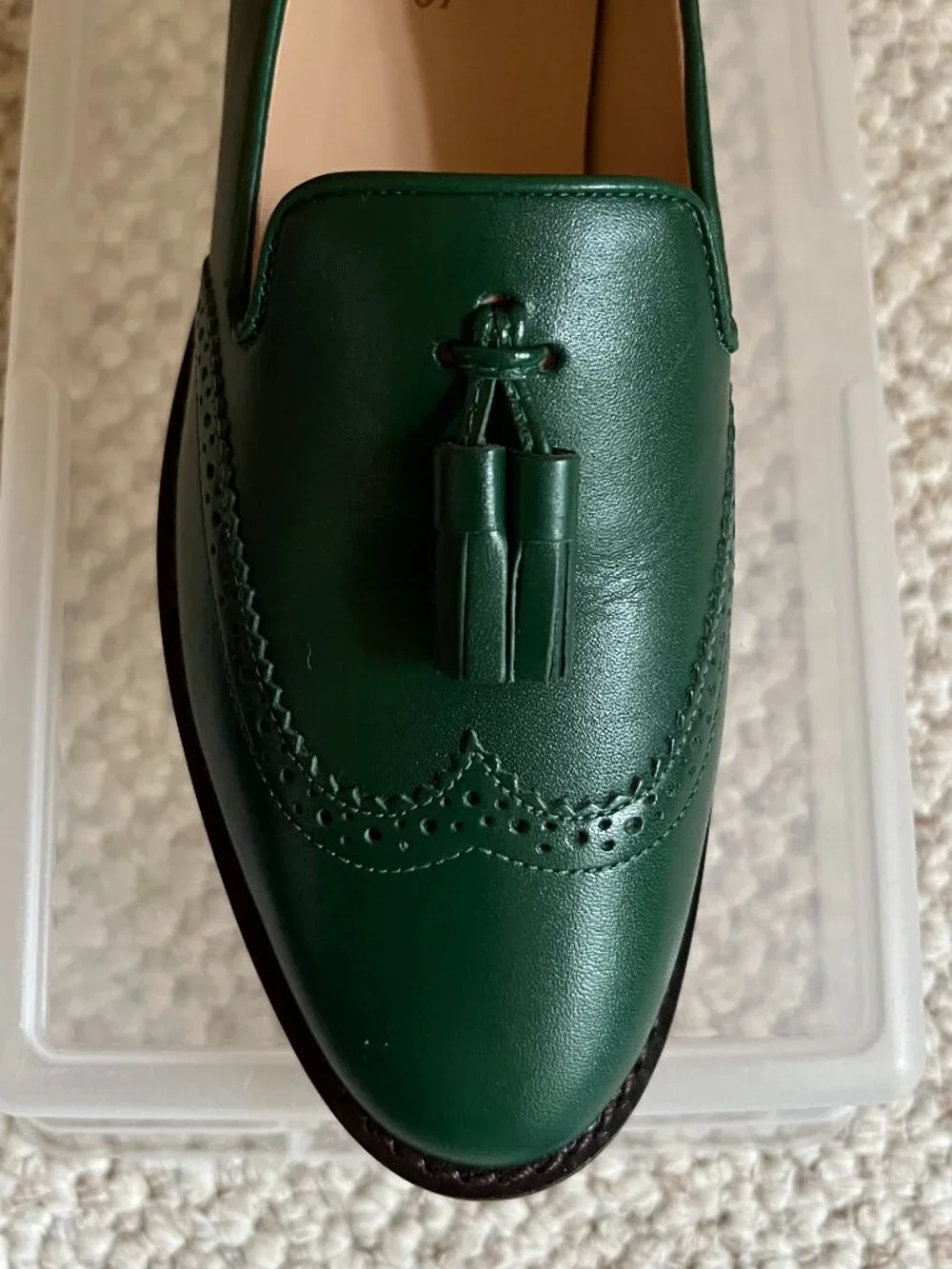 TALBOTS -- Leighton Tasseled Nappa Leather Brogue Loafer - NEW, with Box